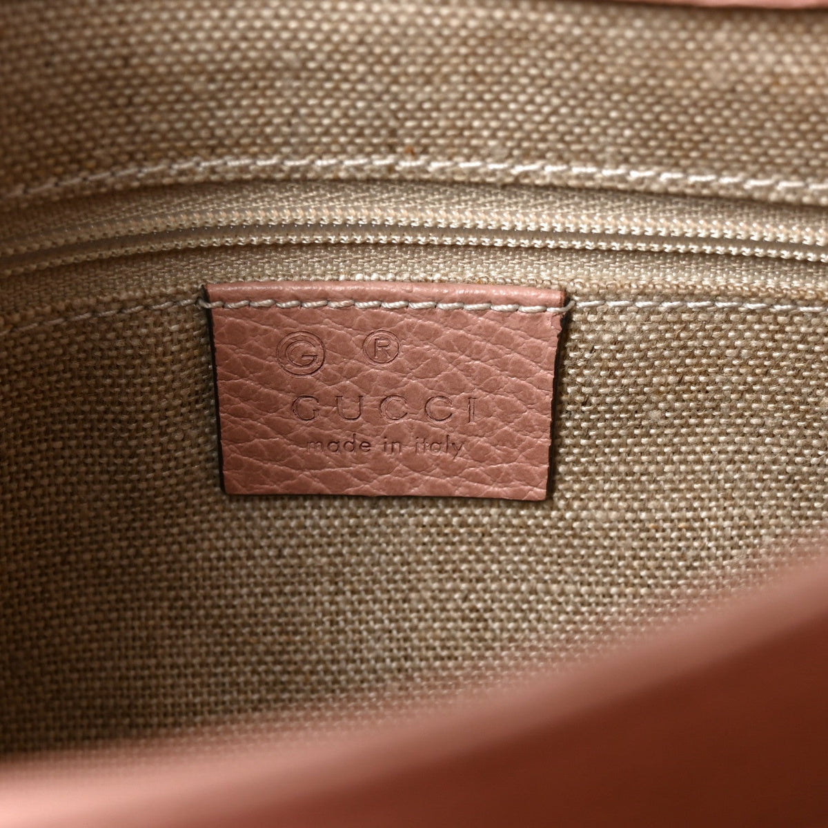 Dollar Calfskin Interlocking G Top Handle Shoulder Bag Soft Pink