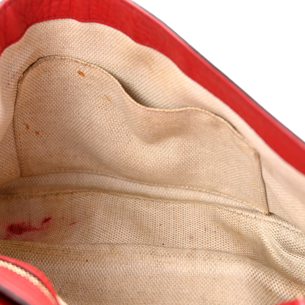 Pebbled Calfskin Medium Soho Flap Crossbody Tabasco Red