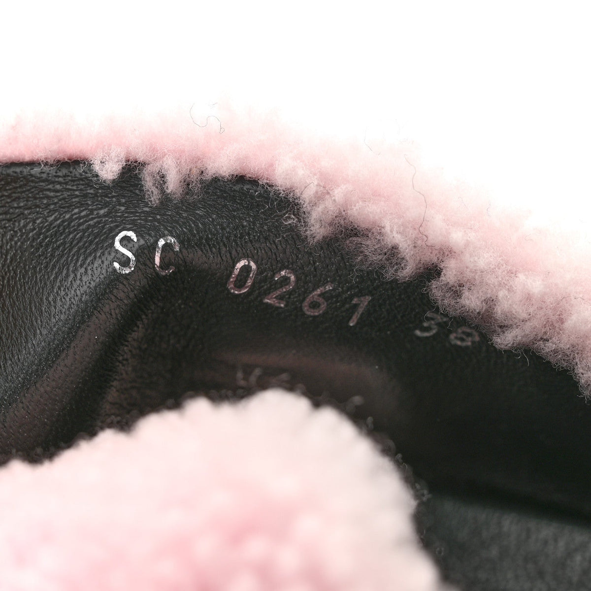 Shearling Calfskin Paseo Flat Comfort Sandal 38 Pink