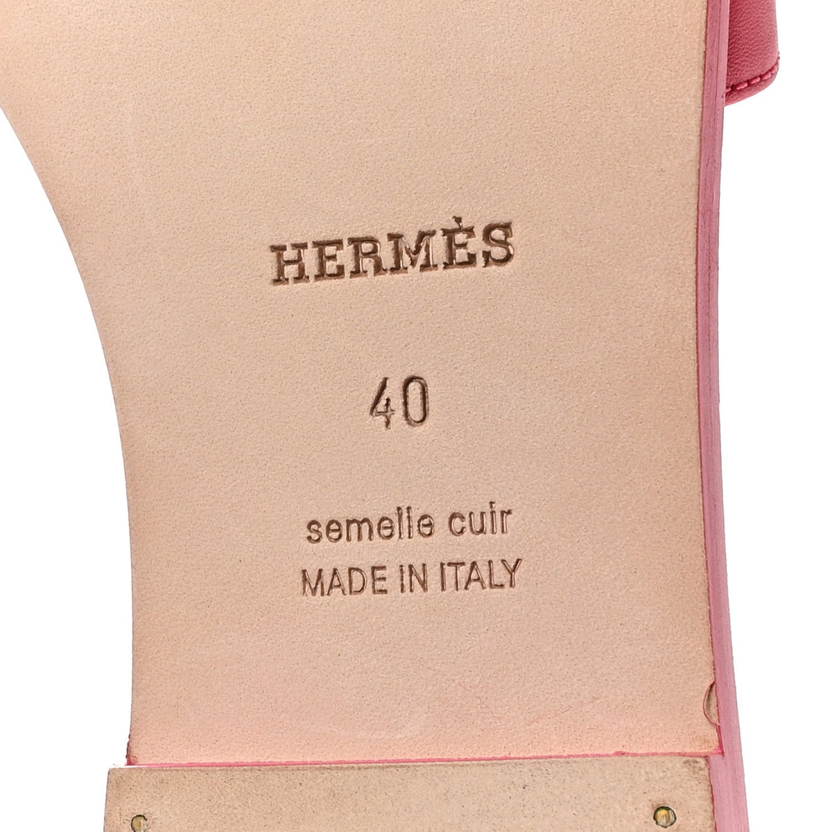 Box Calfskin Oran Sandals 40 Rose Vinicunca