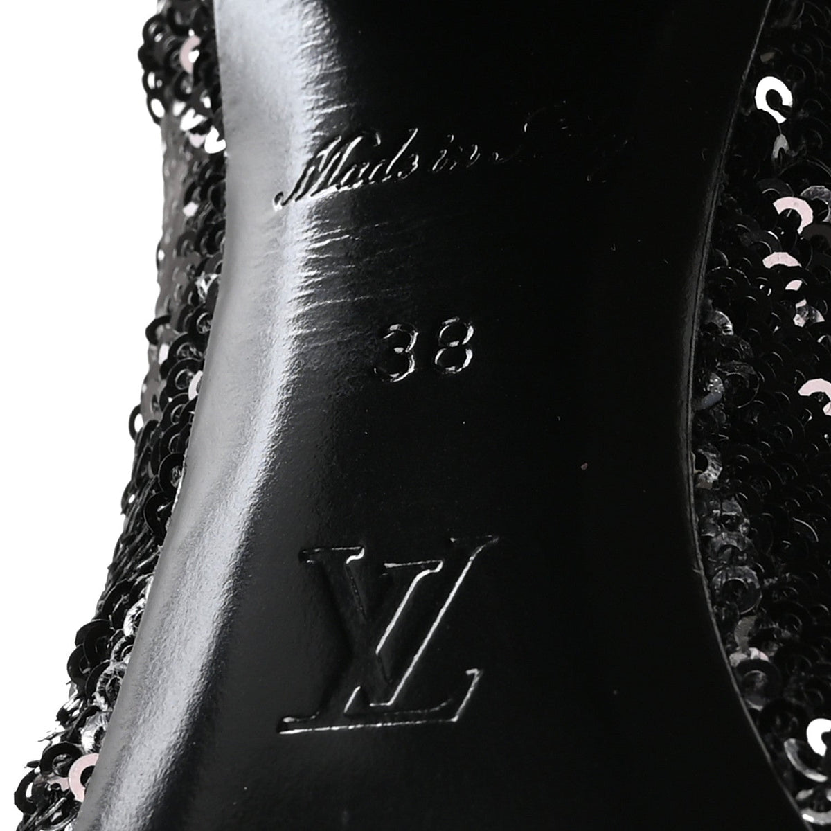 Sequin Donna High Boots 38 Black
