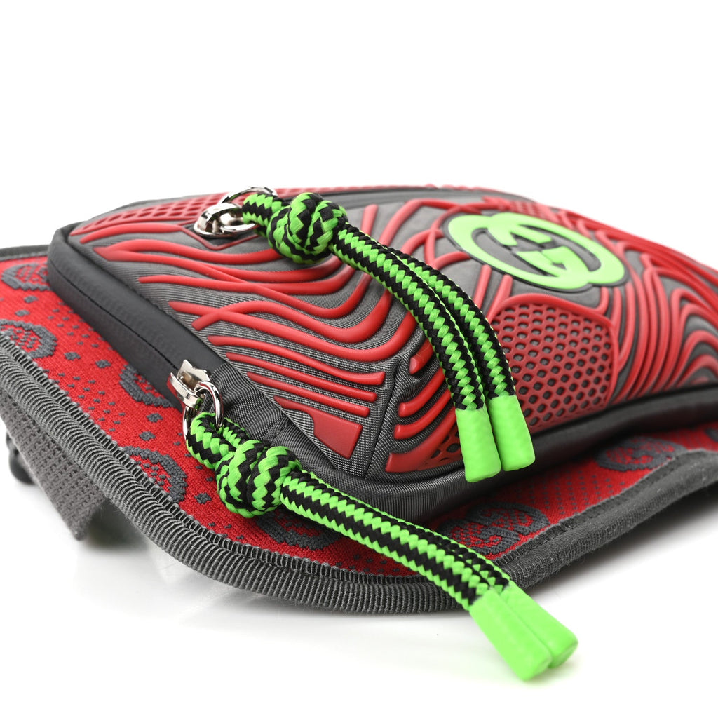 Jersey GG Monogram All Over Sporty Belt Bag Green Grey Multicolor