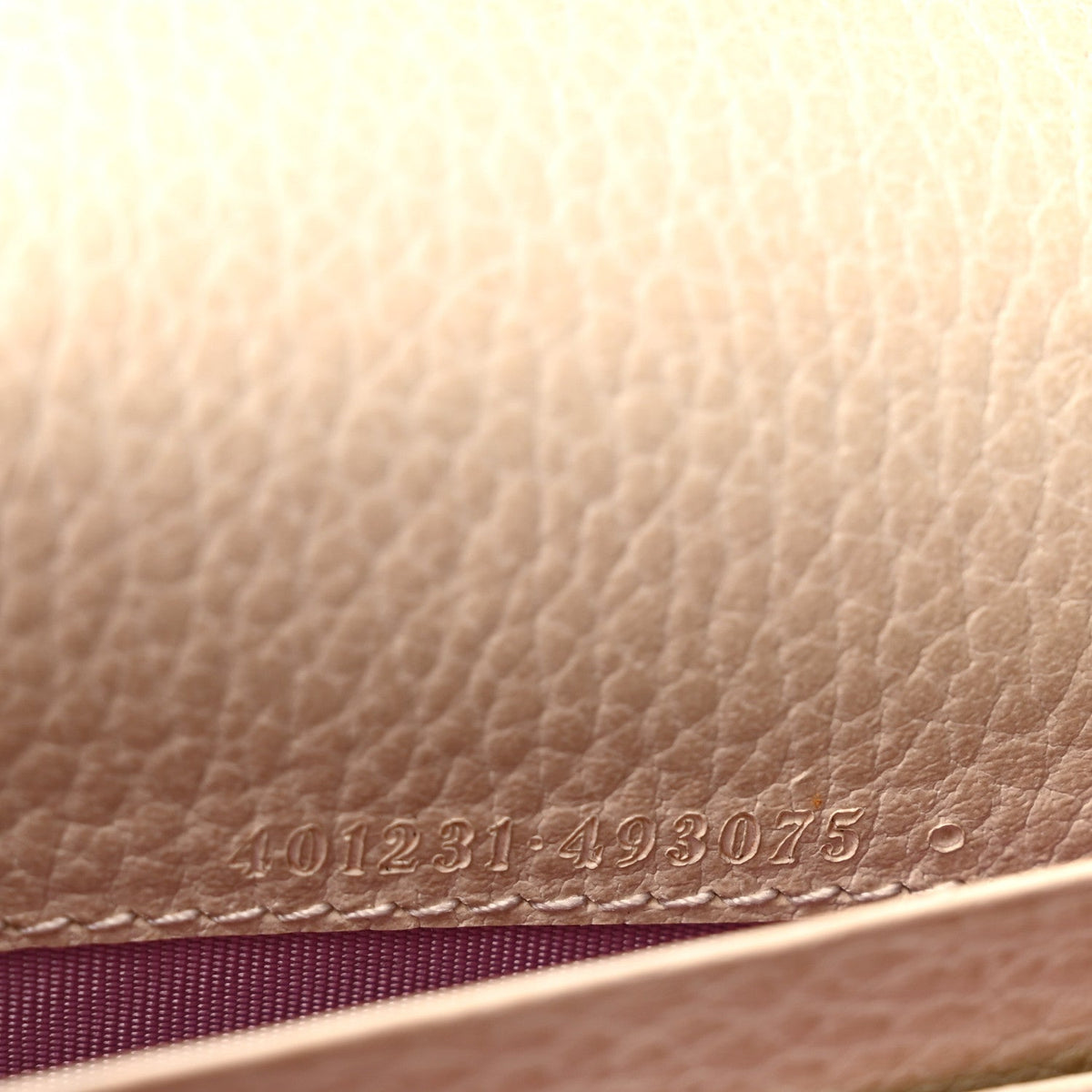 Dollar Calfskin Mini Dionysus Chain Wallet Mystic White