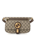 GG Supreme Monogram Textured Dollar Calfskin Blondie Belt Bag Beige Ebony New Acero