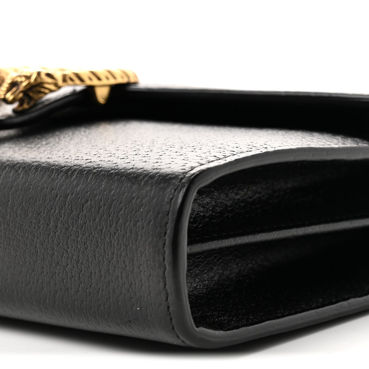 Calfskin Web Mini Dionysus Chain Wallet Black