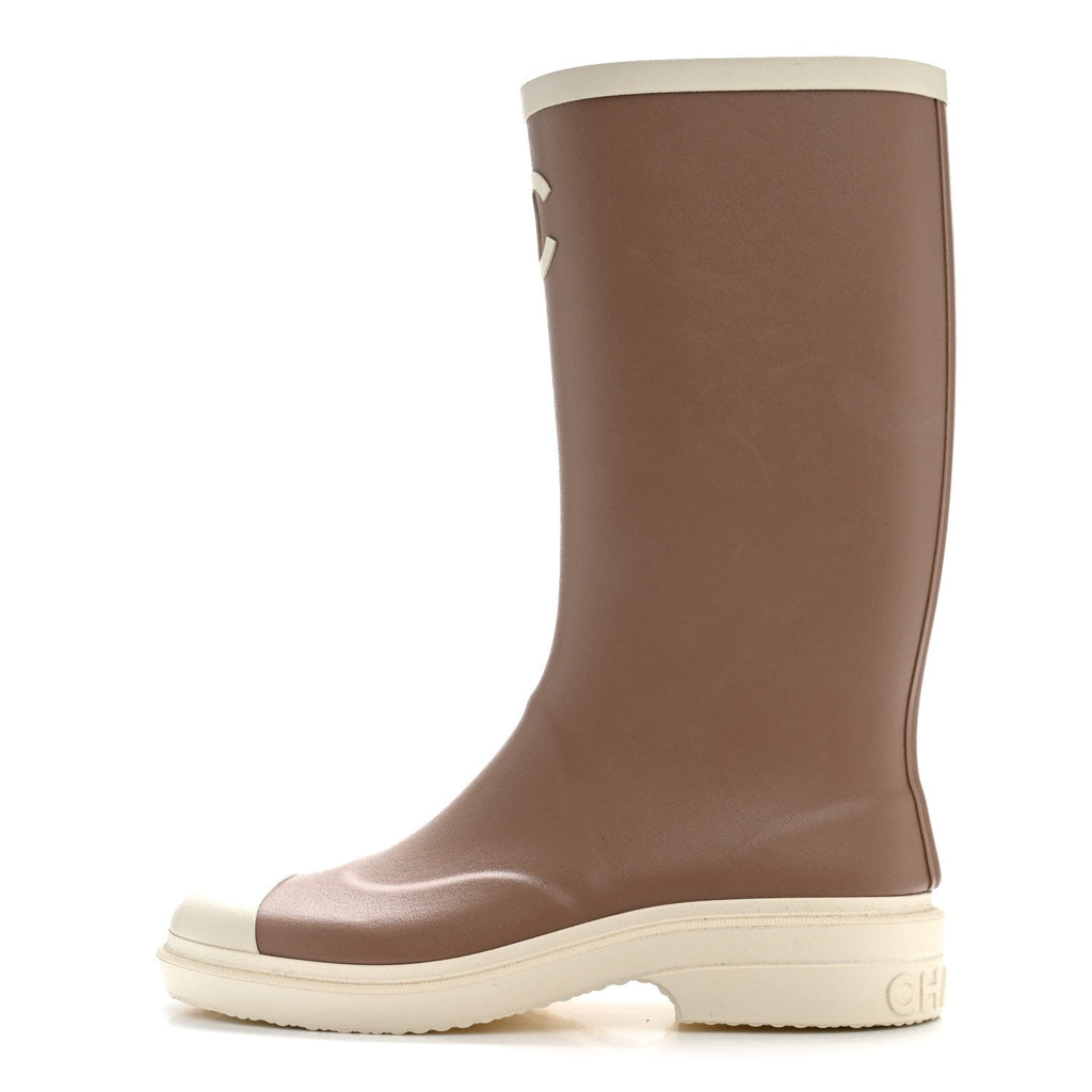 Caoutchouk CC High Boots 39 Beige White
