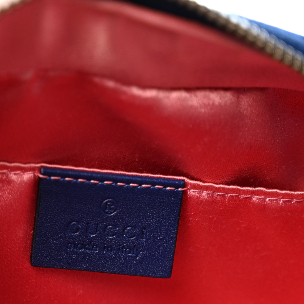 Velvet Matelasse Small GG Marmont Chain Shoulder Bag Cobalt