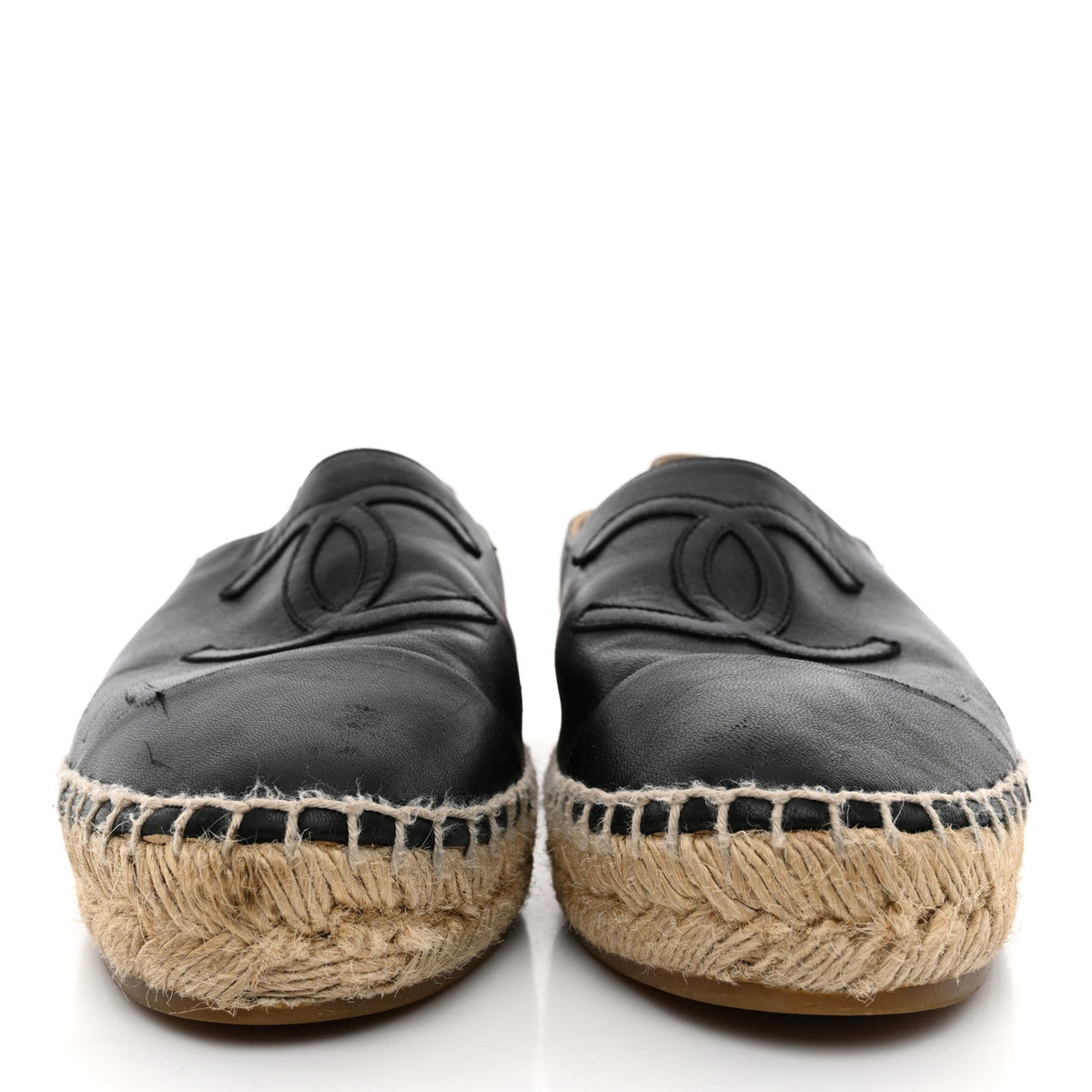 Lambskin CC Espadrilles 37 Black