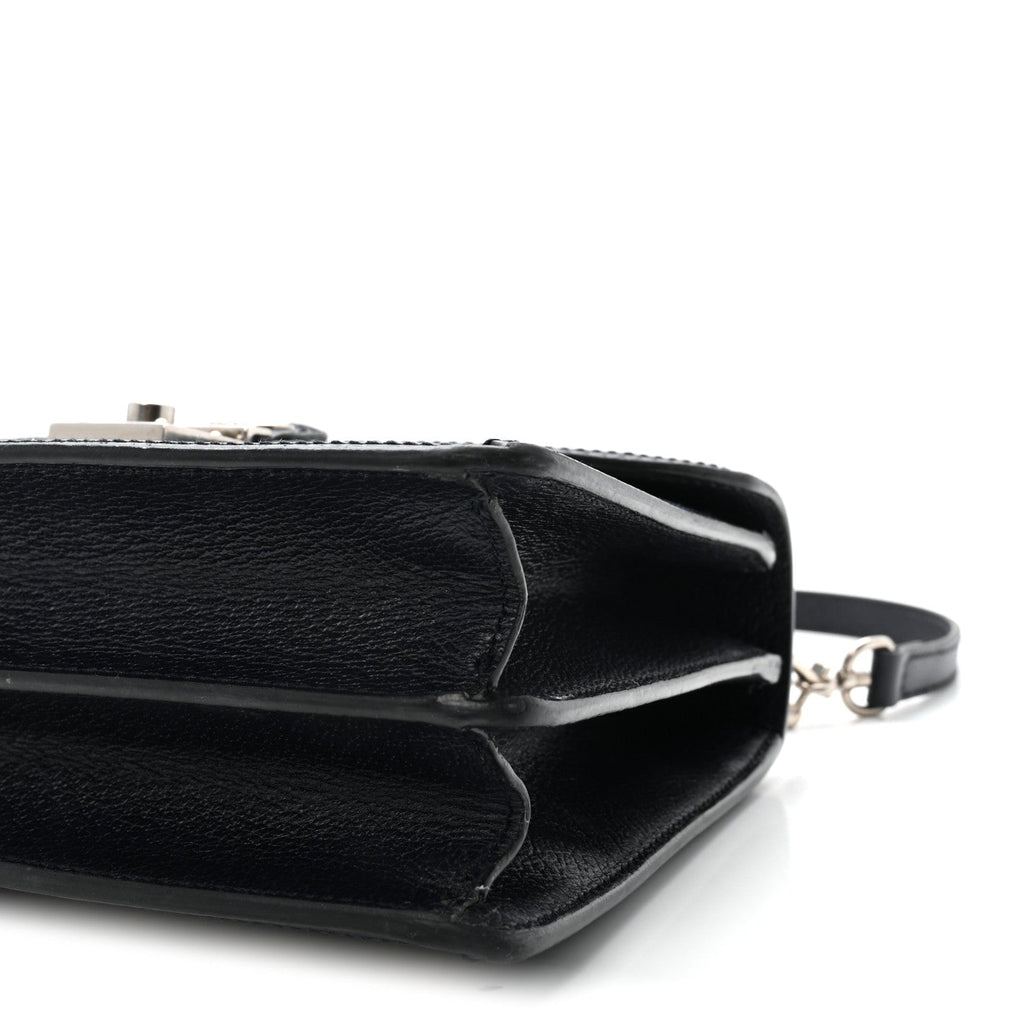 GG Supreme Monogram Textured Dollar Calfskin Web Small Ophidia Padlock Top Handle Bag Beige Blue