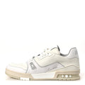 Calfskin Mens LV Trainer Sneakers 10 White
