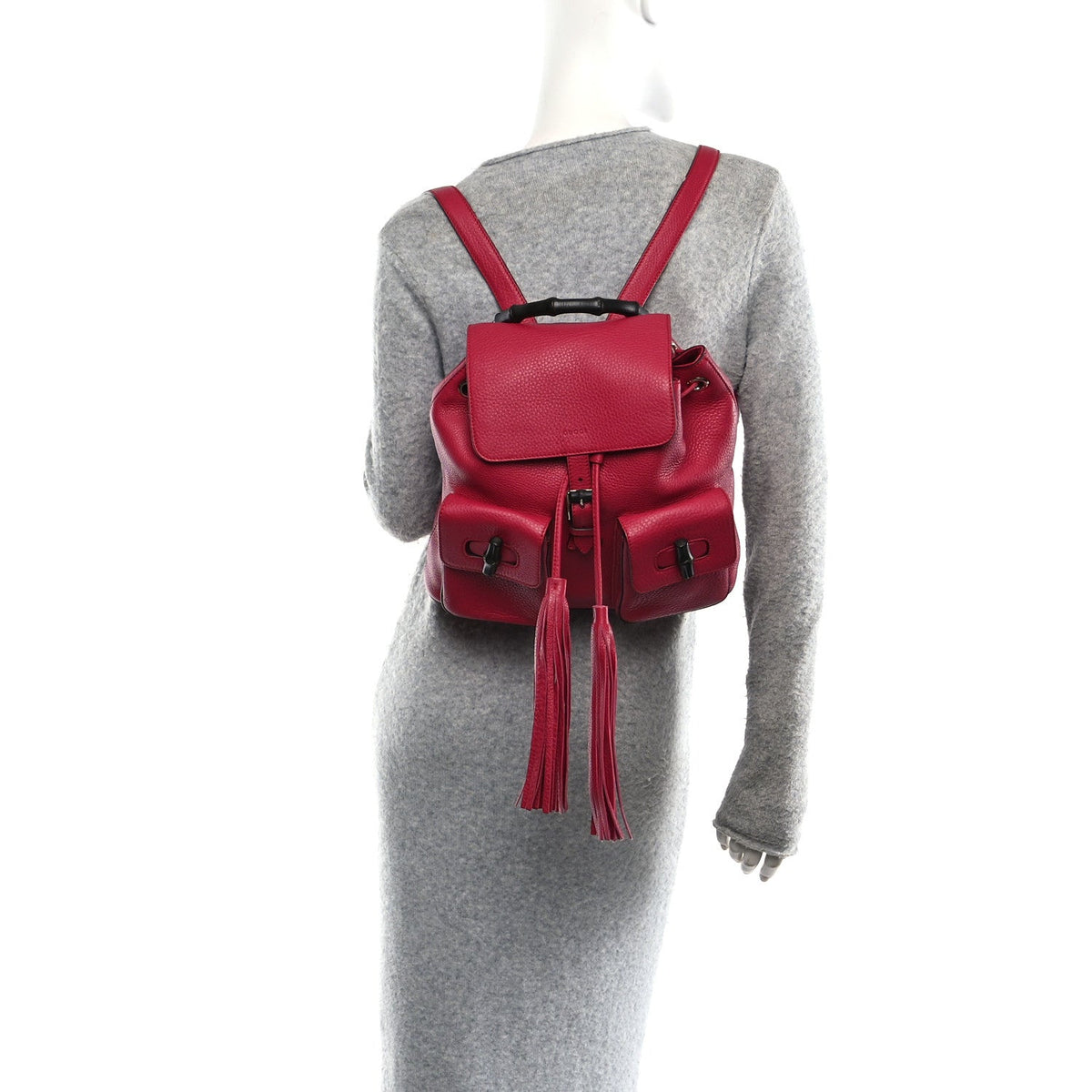 Cellarius Calfskin Medium Bamboo Backpack Petunia