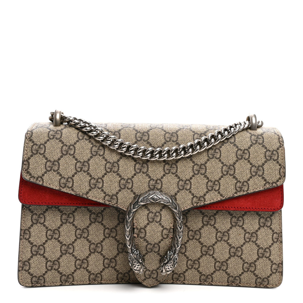 GG Supreme Monogram Small Dionysus Shoulder Bag Red