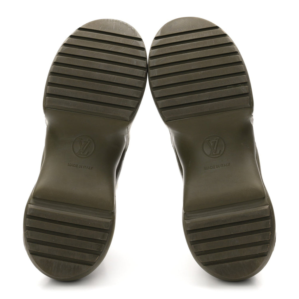 Calfskin Technical Nylon LV Archlight Sneakers 38 Green