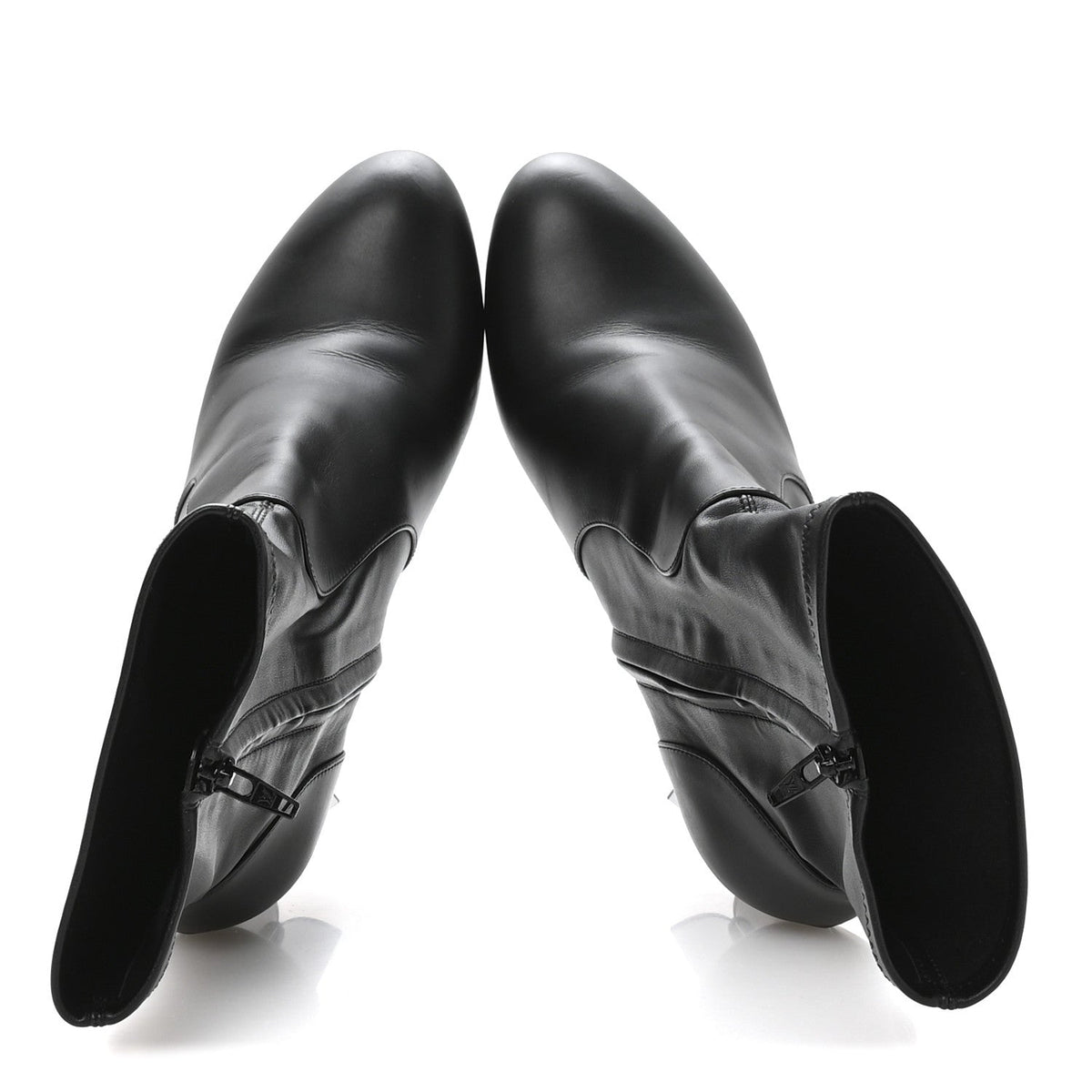 Calfskin Uniformes Silhouette Ankle Boots 39 Black