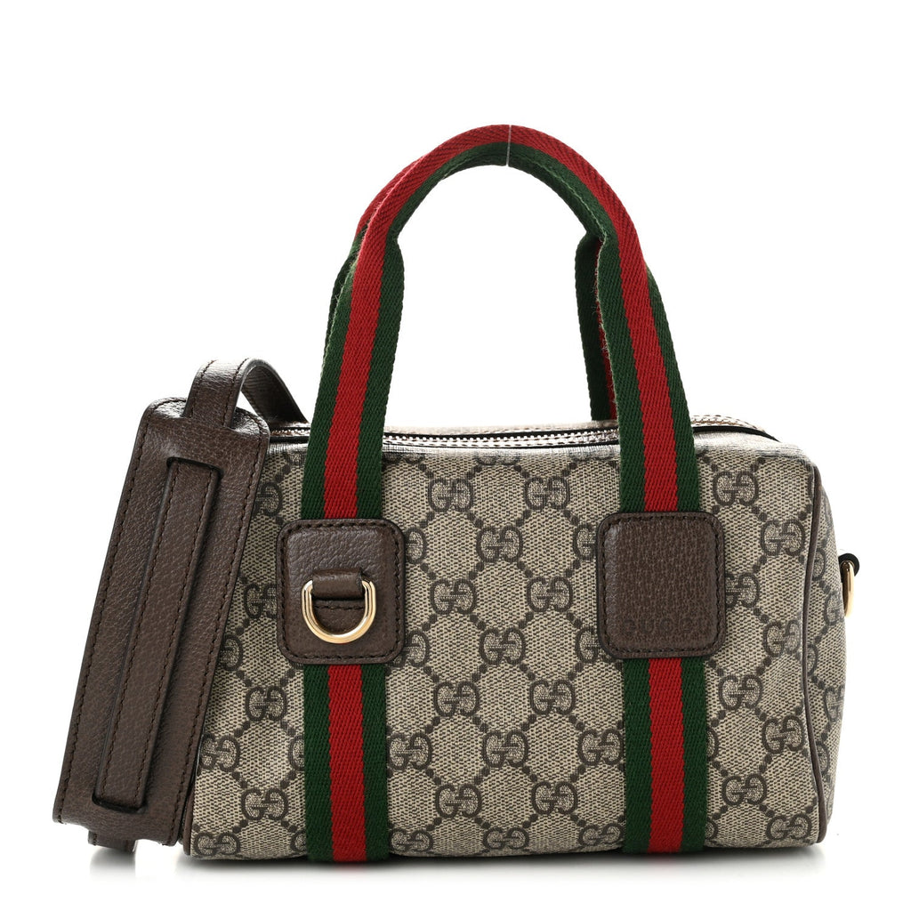GG Supreme Web Mini GG Top Handle Bag Beige Ebony New Acero