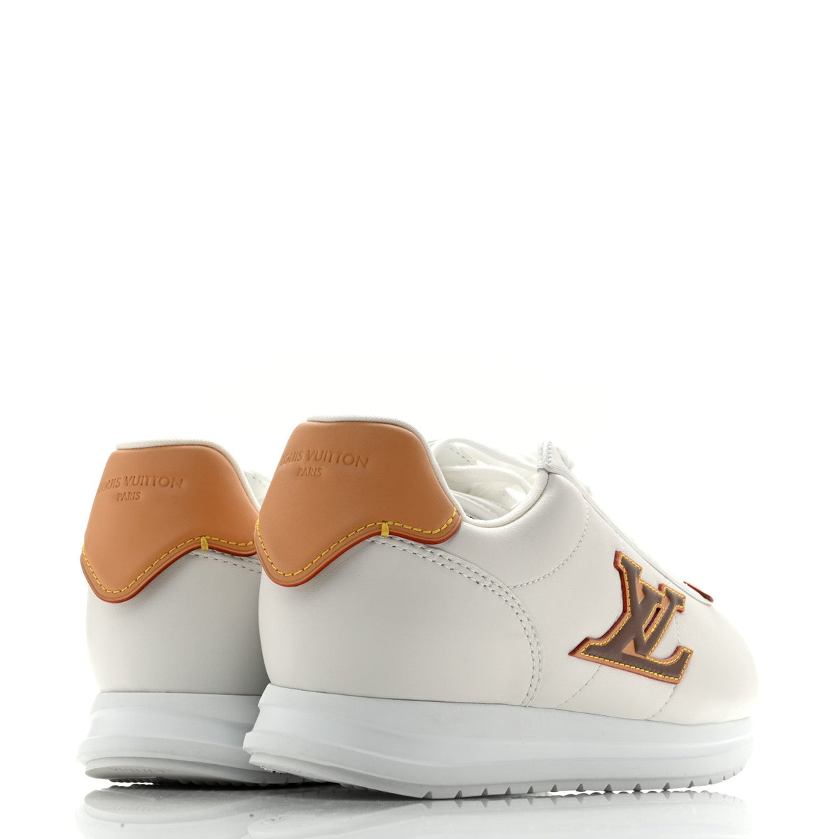 Lambskin Vachetta Mens LV Buttersoft Sneakers 10 White
