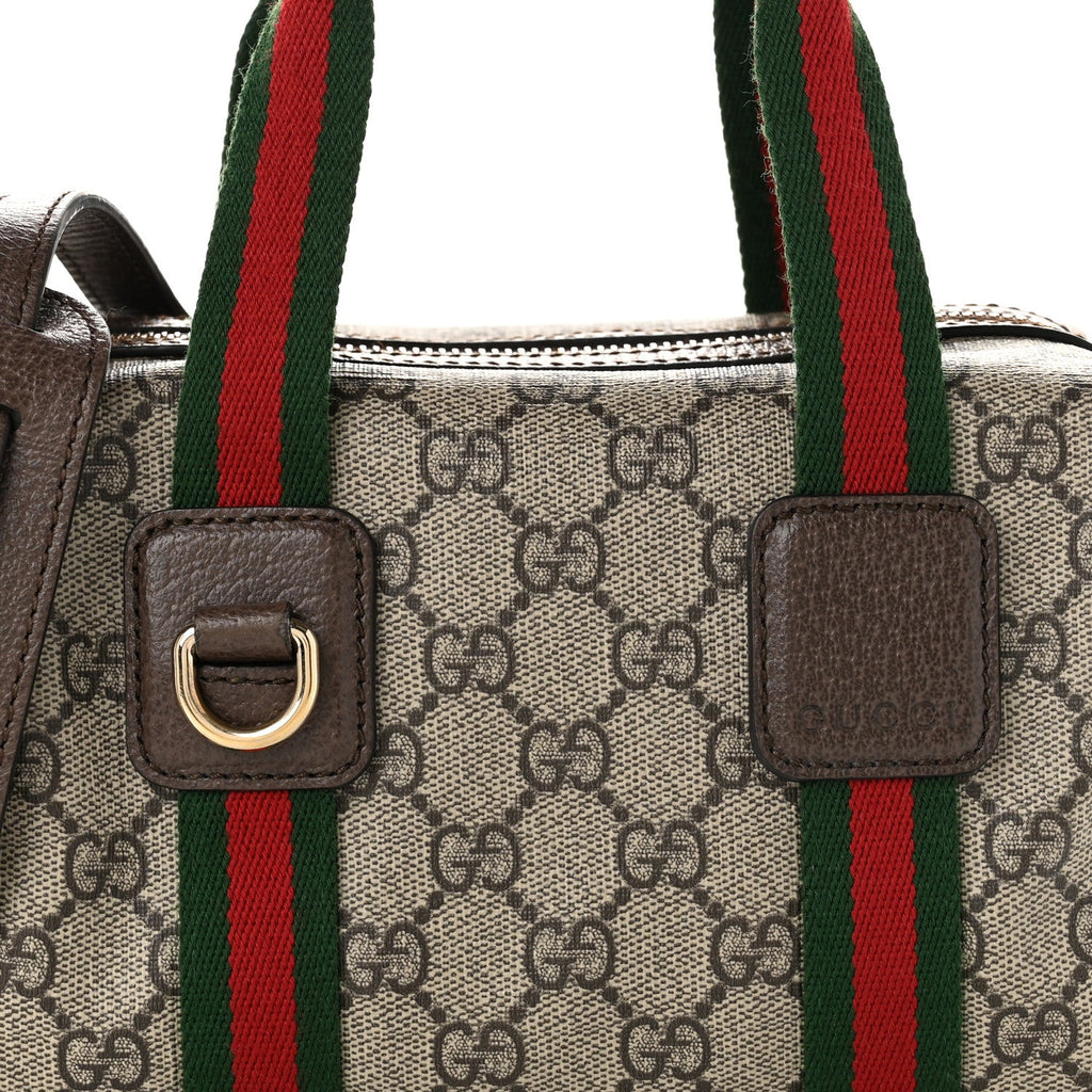 GG Supreme Web Mini GG Top Handle Bag Beige Ebony New Acero