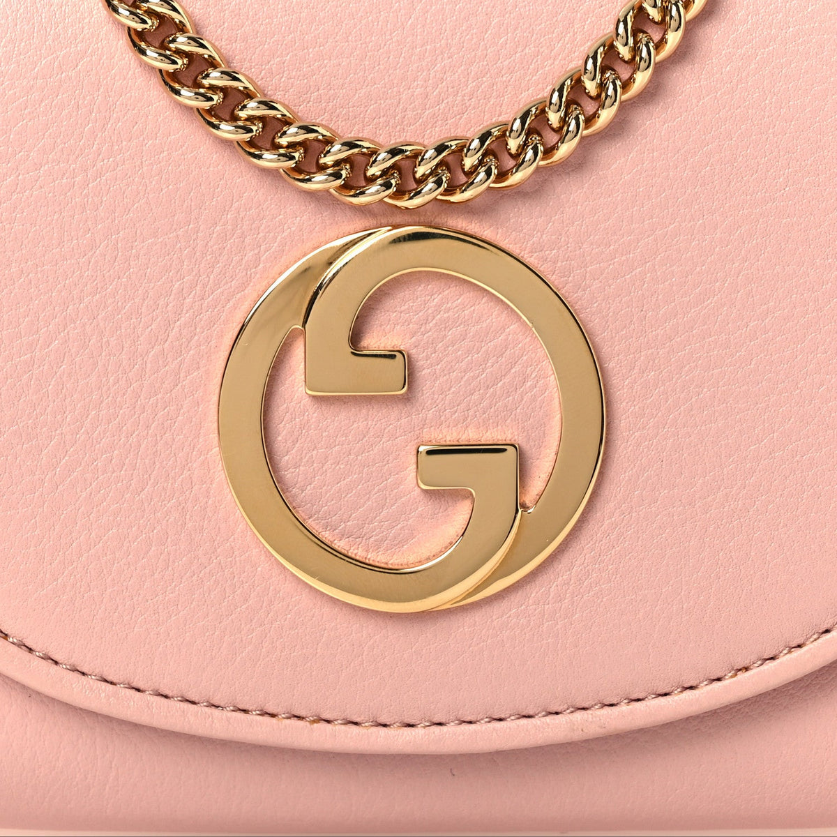 Roxy Calfskin Medium Blondie Chain Wallet Powder Pink