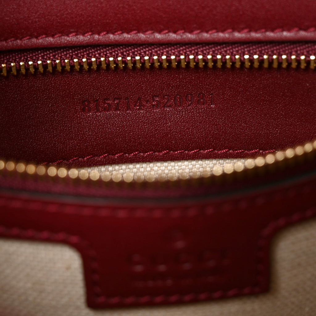 Roxy Calfskin Medium Blondie Top Handle Bag Rosso Ancora