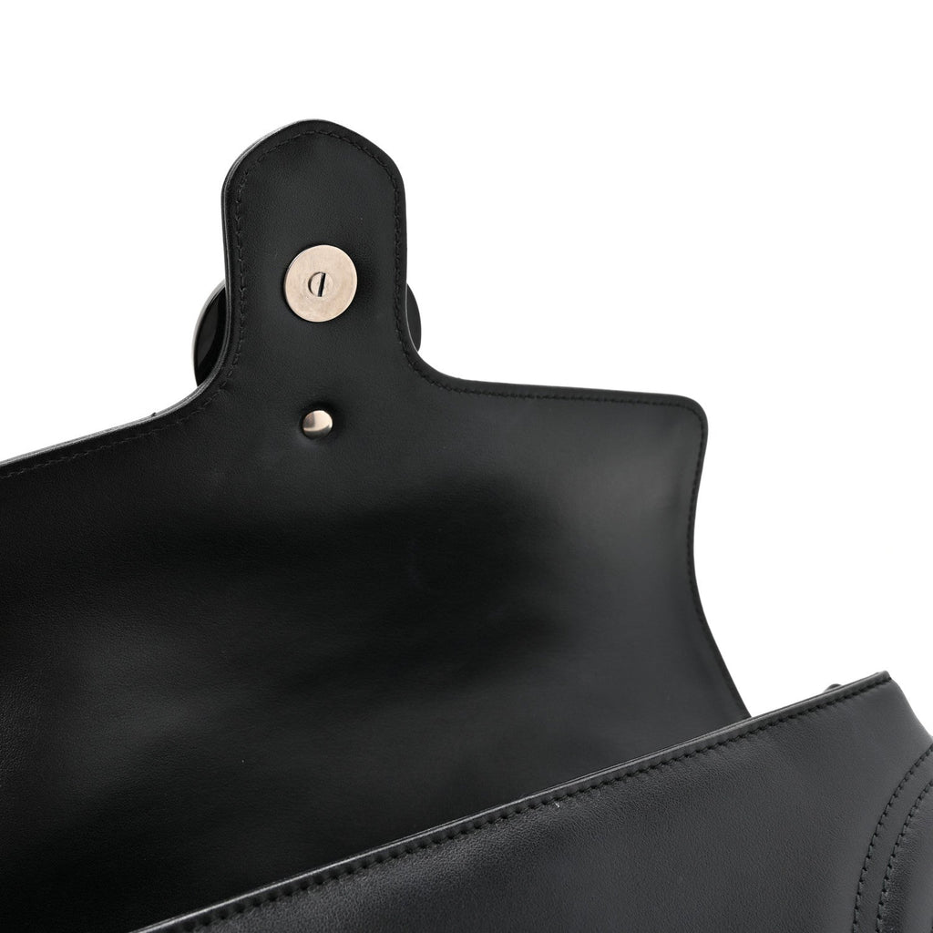 Calfskin Matelasse Monochrome GG Marmont Crossbody Shoulder Bag Black