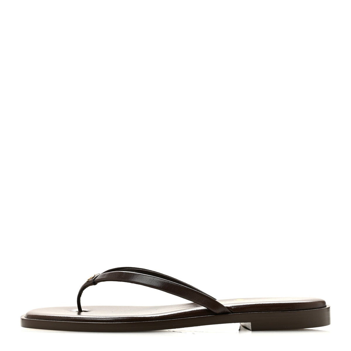 Goatskin CC Times Square Thong Sandals 36.5 Brown