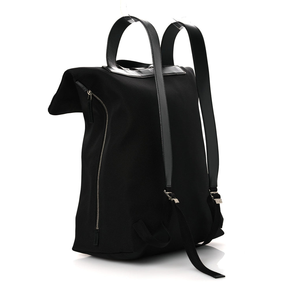 Techno Canvas Web Single Buckle Backpack Black
