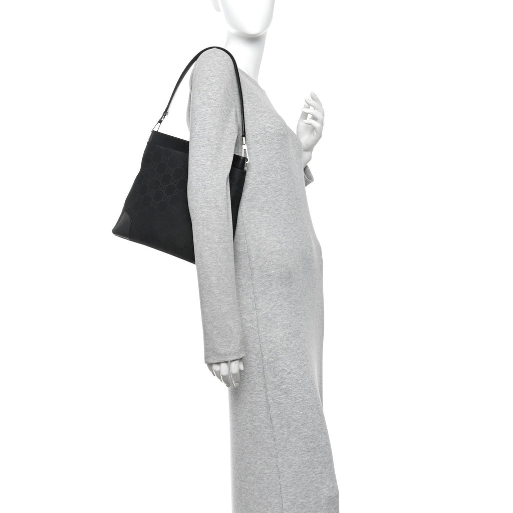 Nylon Monogram Tote Bag Black