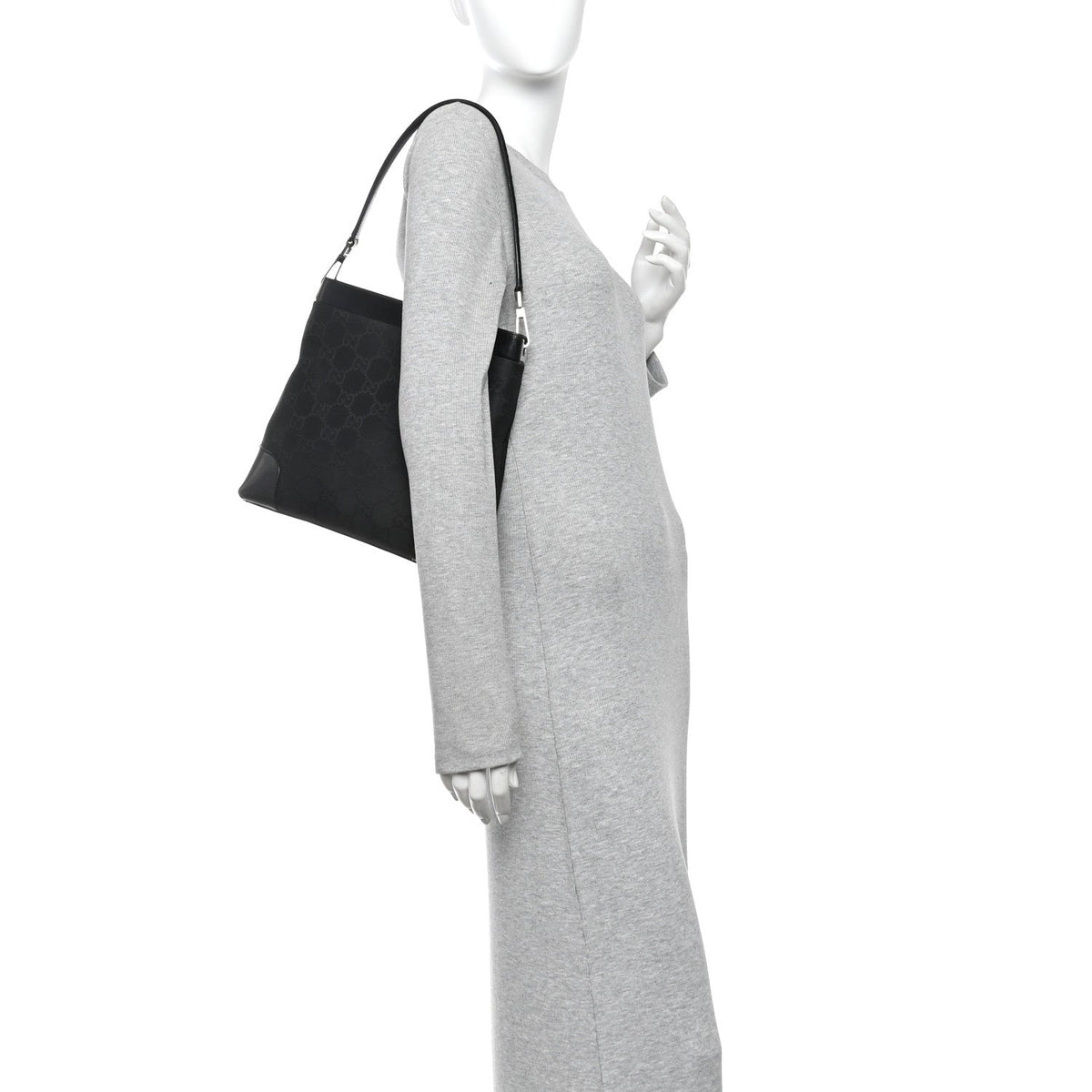 Nylon Monogram Tote Bag Black
