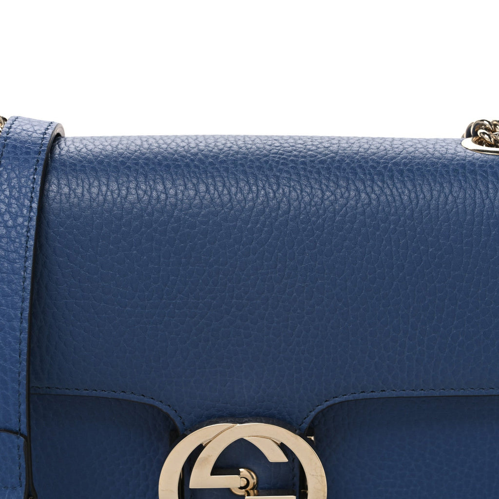 Dollar Calfskin Small Interlocking G Shoulder Bag Caspian