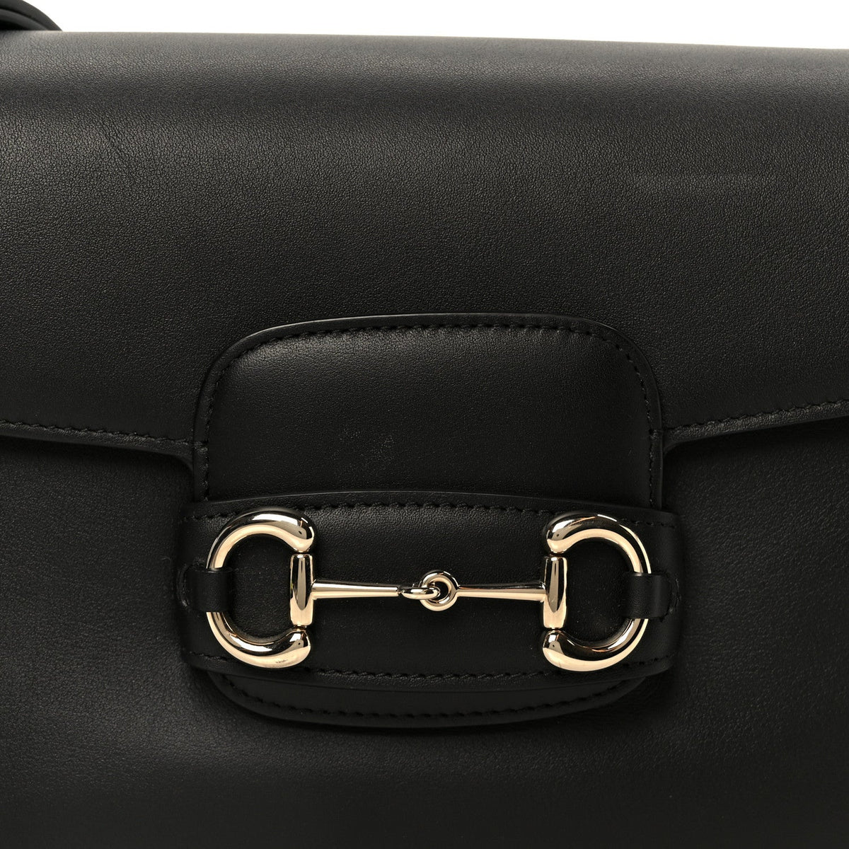 Arabella Calfskin Horsebit 1955 Soft Small Shoulder Bag Black