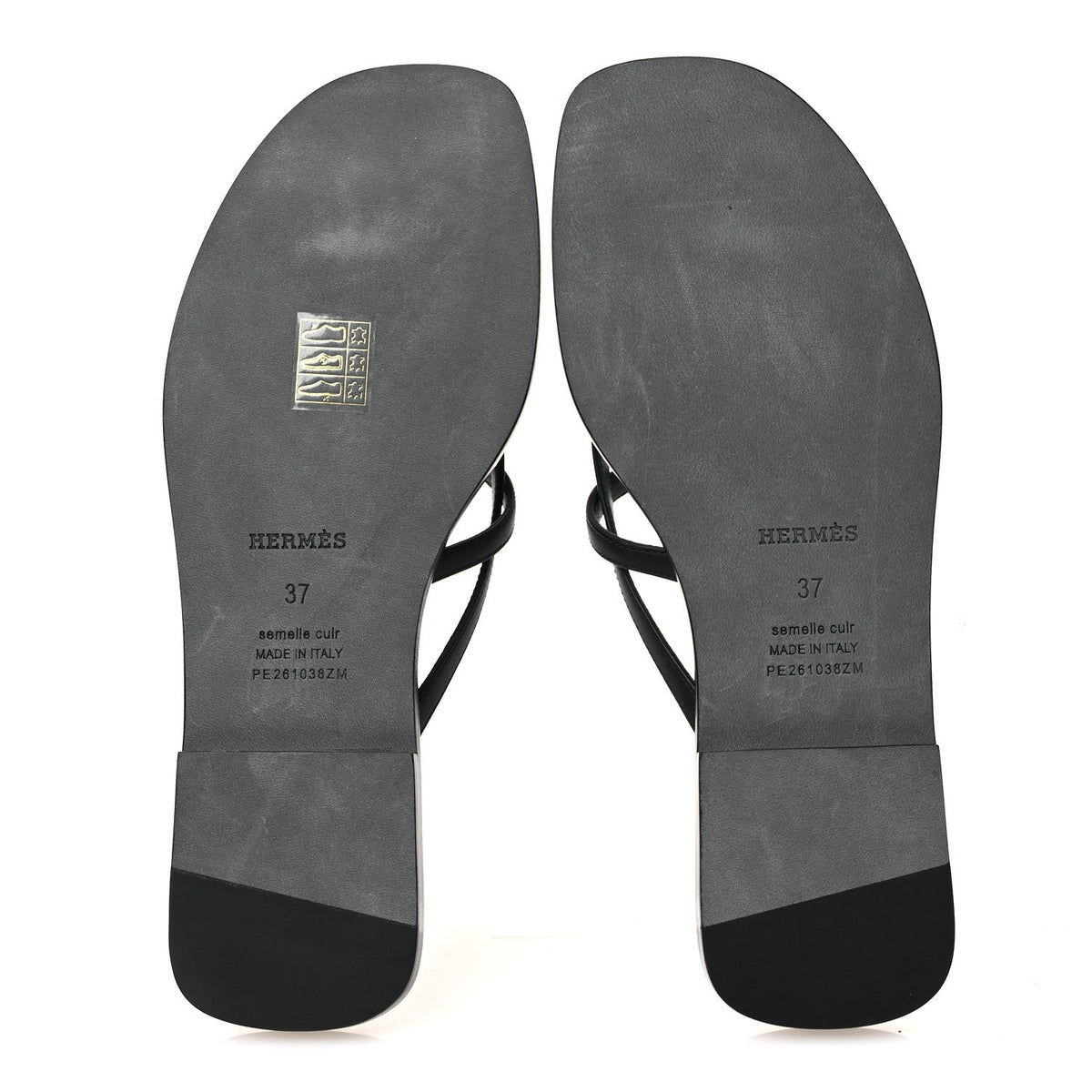 Calfskin Miss Sandals 37 Black