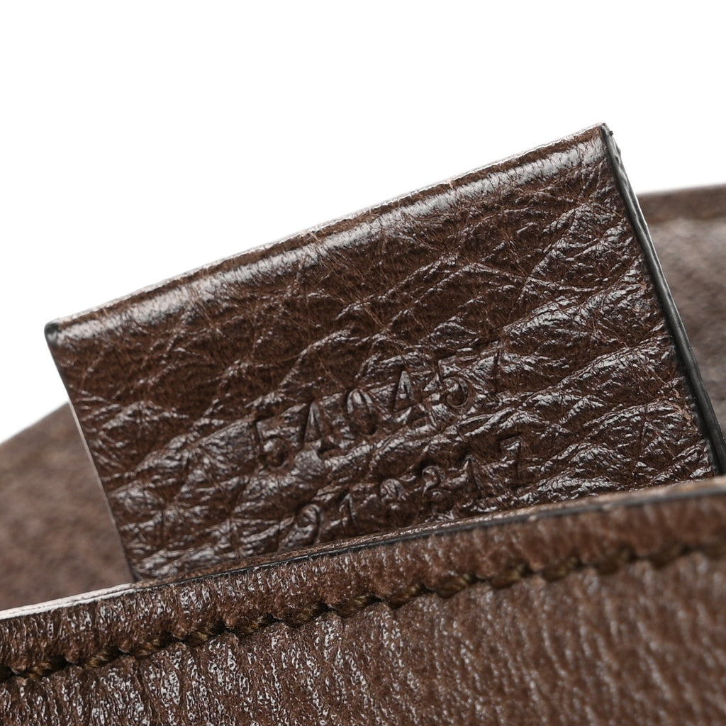 GG Supreme Monogram Web Ophidia Bucket Bag Brown