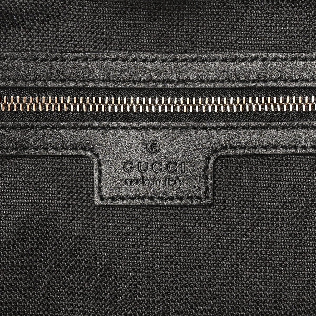 GG Calfskin Embossed Emblem Large Tote Bag Black