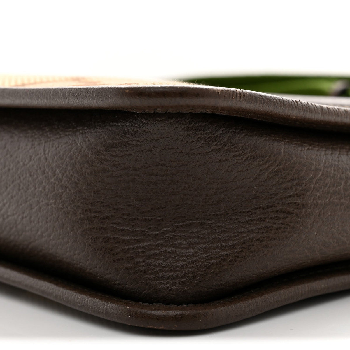 Monogram Jumbo GG Textured Dollar Calfskin Web Mini Crossbody Bag Camel Ebony New Acero
