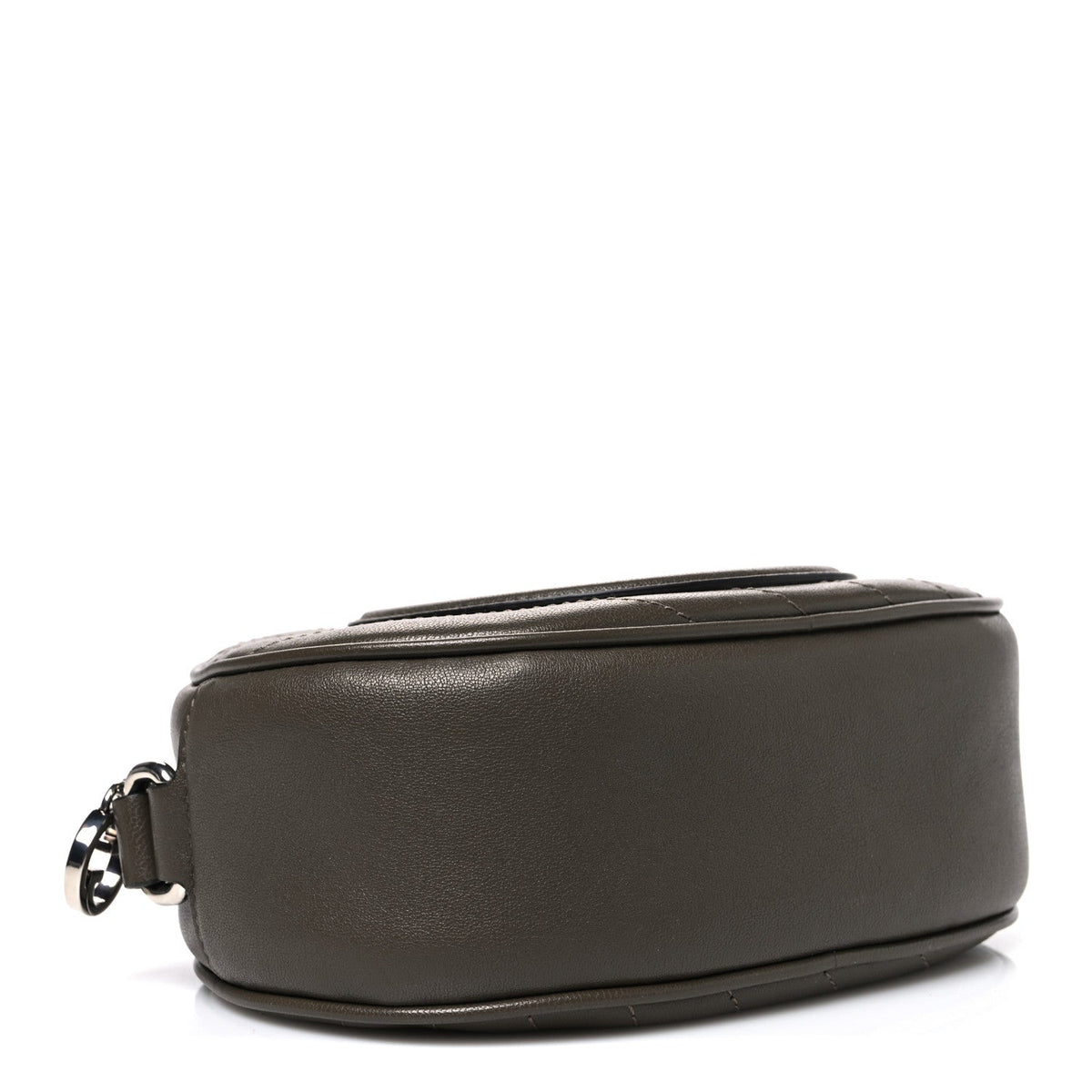 Sakai Be Green Calfskin Diagonal Stitched Mini Blondie Shoulder Bag Craclet Brown