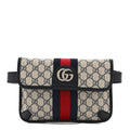GG Supreme Monogram Web Small Ophidia Belt Bag 90 36 Beige Navy