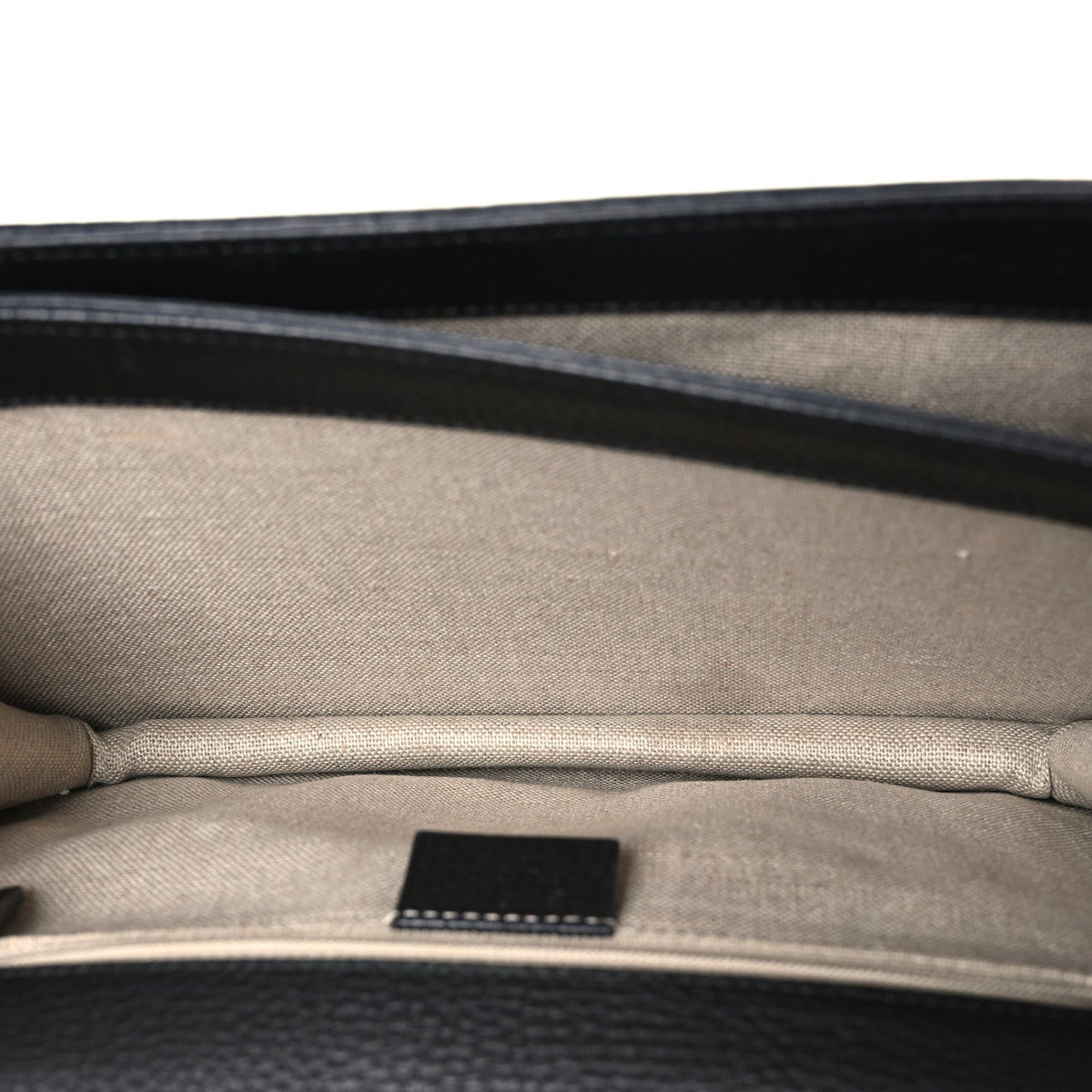 Dollar Calfskin Interlocking G Shoulder Bag Black