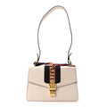 Calfskin Small Sylvie Shoulder Bag Off White