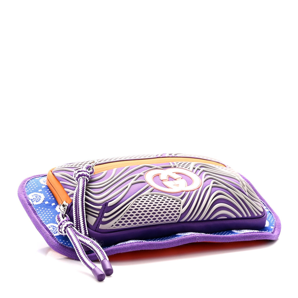 Jersey GG Monogram All Over Sporty Belt Bag Grey White Multicolor