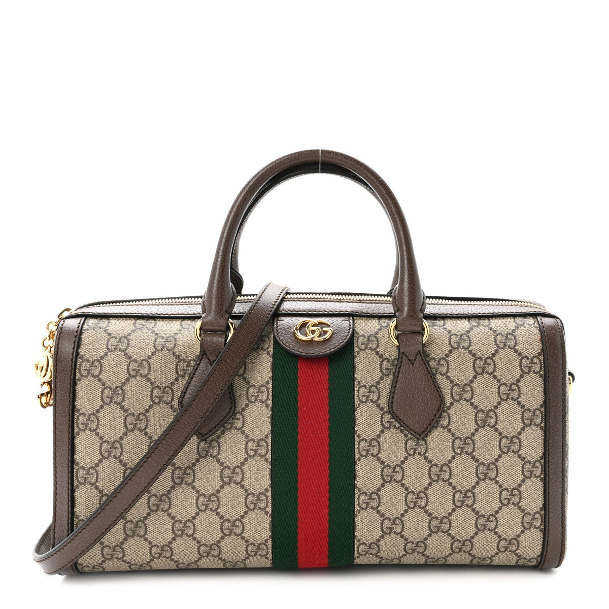 GG Supreme Monogram Web Medium Ophidia Boston Brown