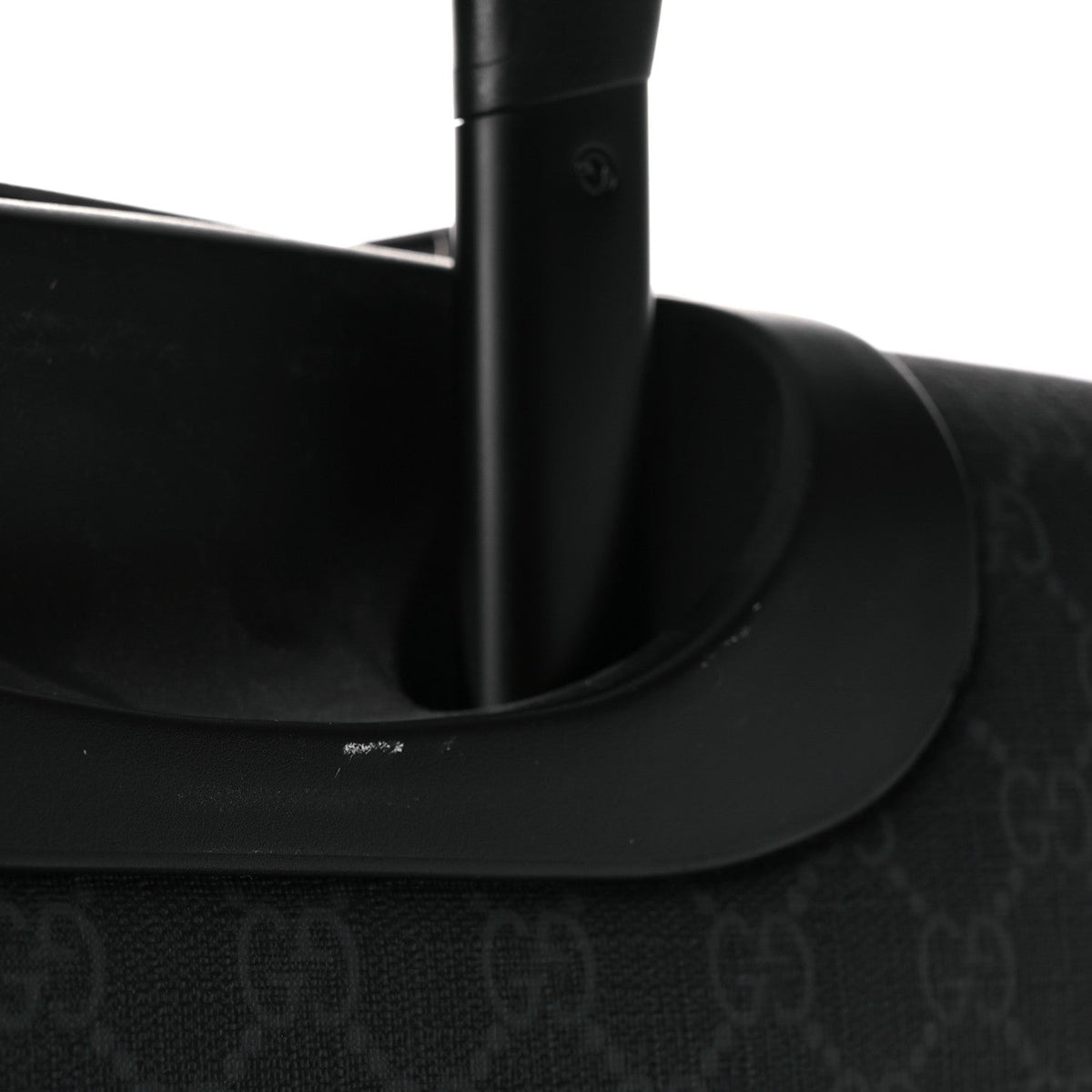 GG Supreme Monogram Four Wheel Suitcase Black Grey