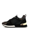 Suede Monogram Run Away Sneakers 36.5 Black