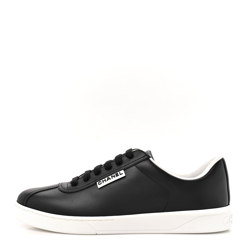 Calfskin CC Uniform Womens Sneakers 38 Black