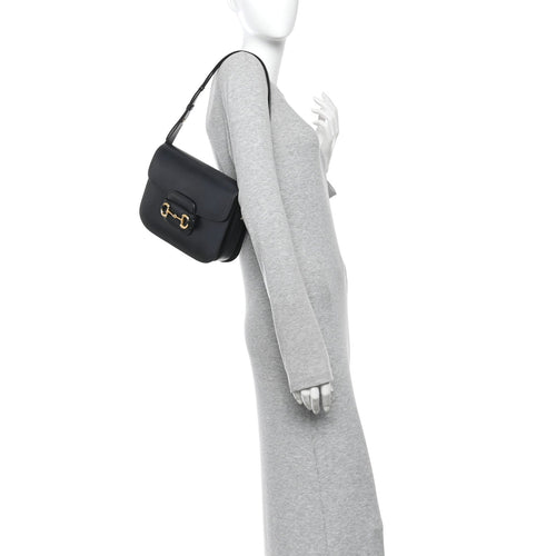 Azalea Calfskin Horsebit 1955 Shoulder Bag Black