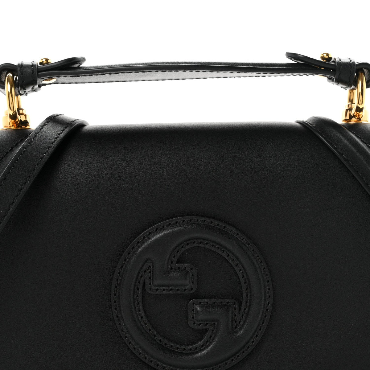 Roxy Calfskin Medium Blondie Top Handle Bag Black