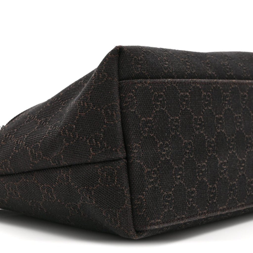 Denim Monogram Small Hobo Dark Brown