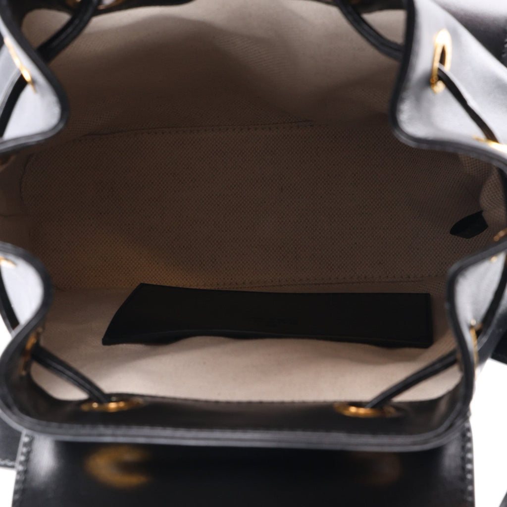 Calfskin Bamboo Backpack Black