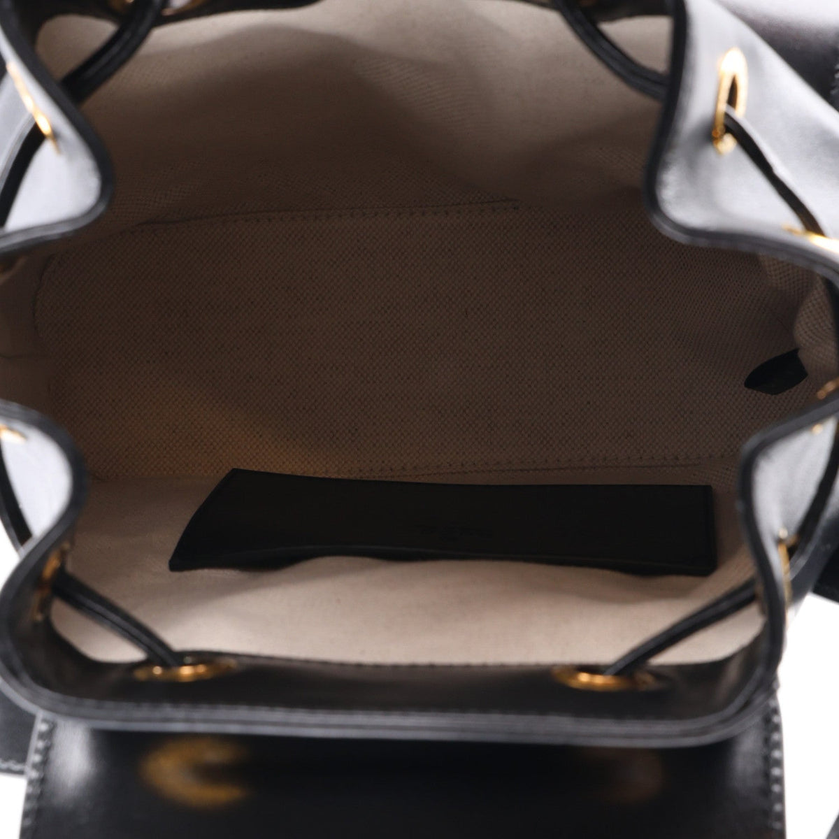 Calfskin Bamboo Backpack Black