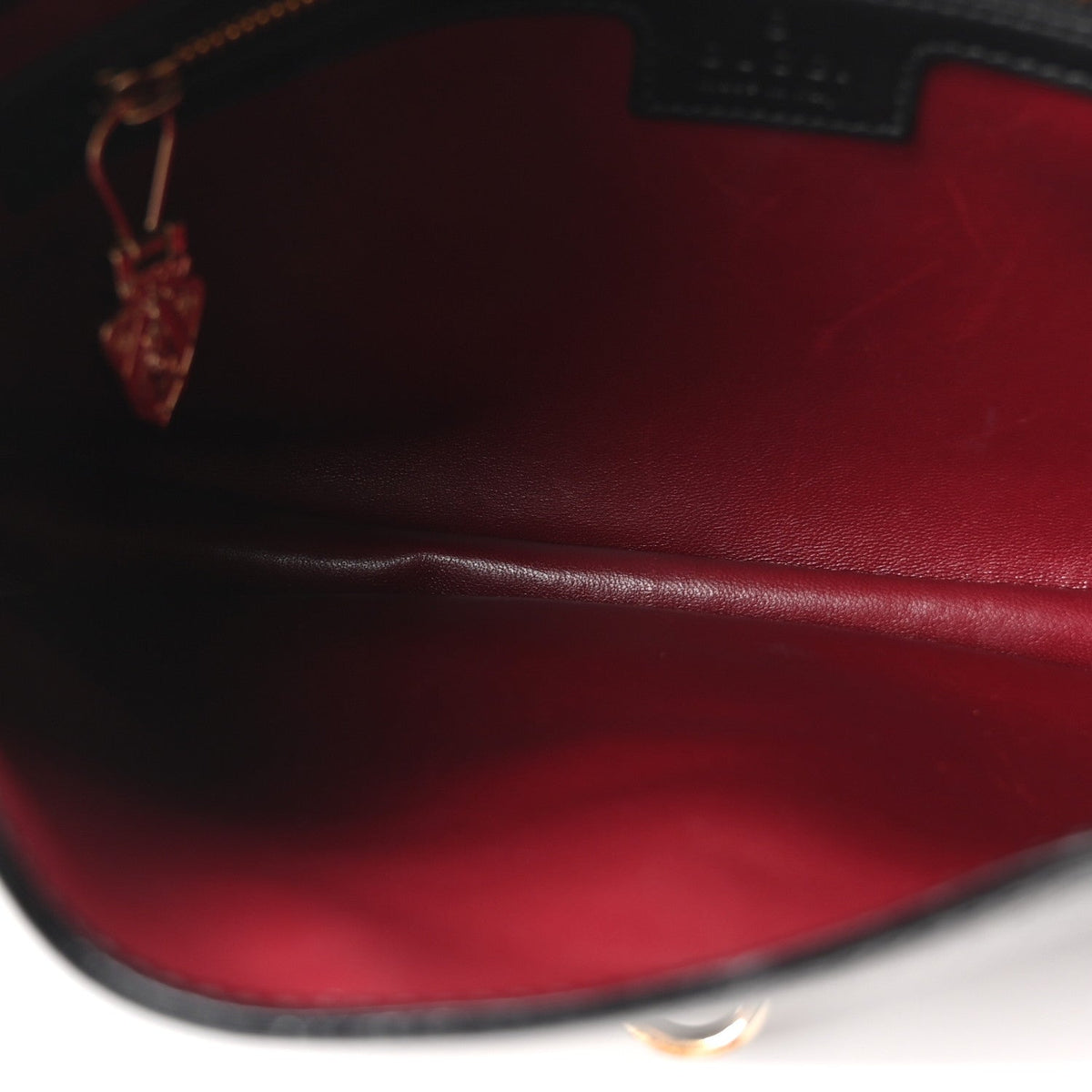 Patent Calfskin Small Jackie Shoulder Bag Black