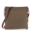 GG Supreme Monogram Medium Flat Messenger Bag Red
